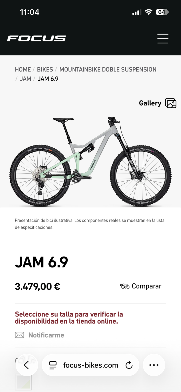 Used Focus JAM 6.9 2024 2024 Mountainbike, White, 29 — image 7 of 7