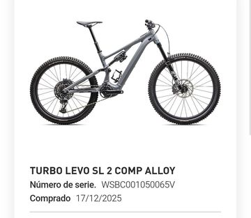 Gebrauchtes Specialized Turbo Levo SL 2 Comp Alloy 2025 Mountainbike, Hellgrau — Bild 7 von 8