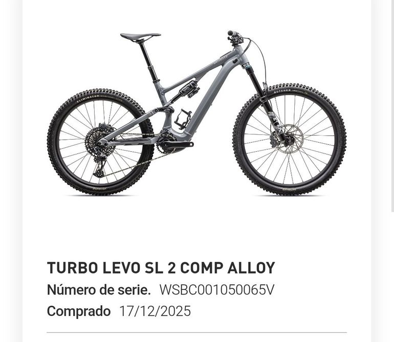 Gebrauchtes Specialized Turbo Levo SL 2 Comp Alloy 2025 Mountainbike, Hellgrau — Bild 7 von 8