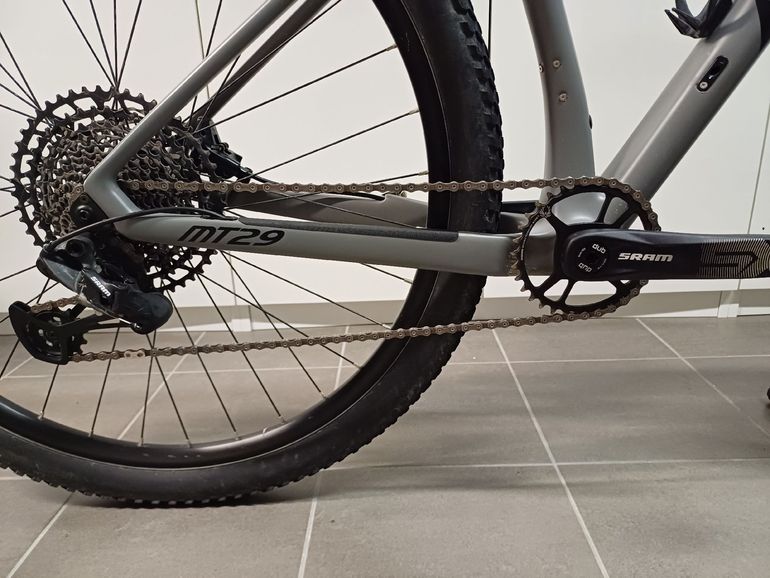 Used Parkpre Custom SRAM XX1 Eagle AXS 2023 Mountainbike, Light Gray — image 10 of 11