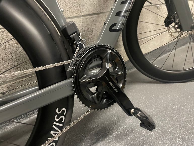 Used Canyon Speedmax CF 7 Di2 2025 2025 Road & Gravel, Light Gray — image 4 of 7