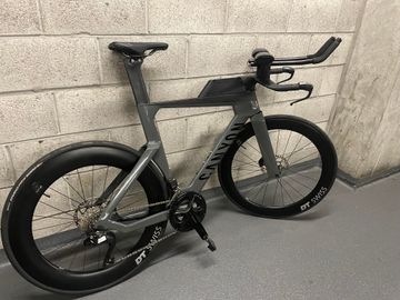 Used Canyon Speedmax CF 7 Di2 2025 2025 Road & Gravel, Light Gray — image 2 of 7