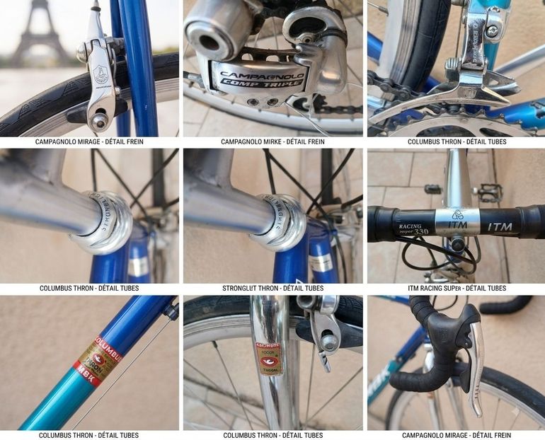 Gebrauchtes MBK Custom Campagnolo Chorus 2008 Road & Gravel, Blau — Bild 3 von 3