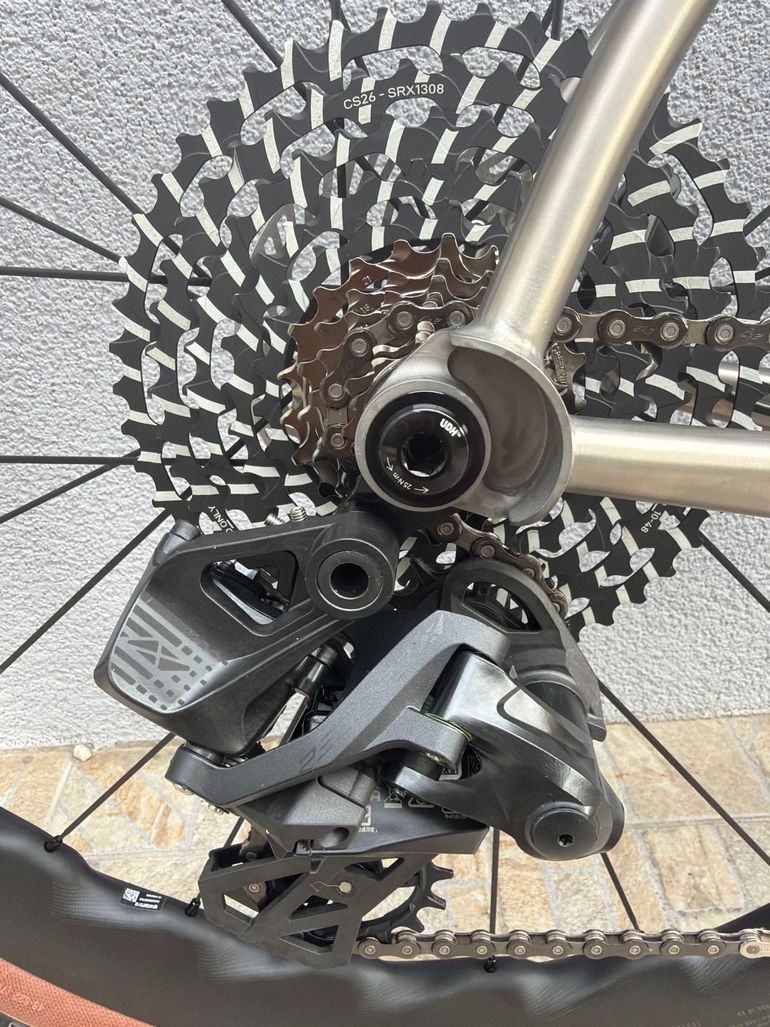 Used IS Passoni Custom Campagnolo Record EPS 2027 Road & Gravel, Light Gray — image 5 of 6