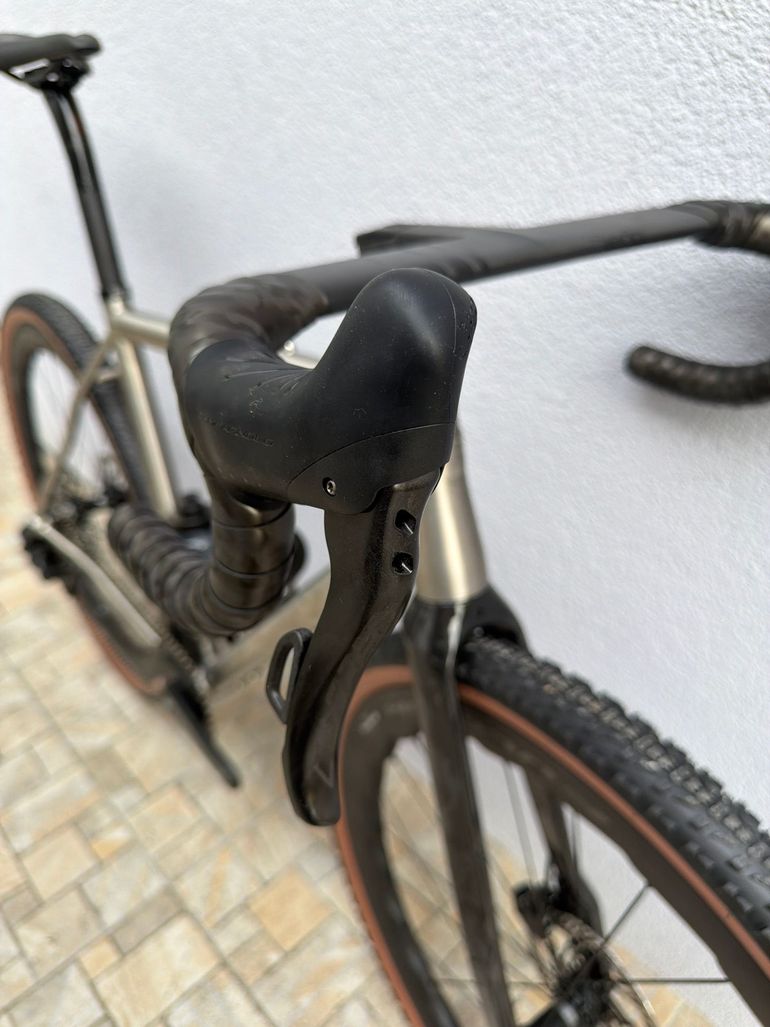 Used IS Passoni Custom Campagnolo Record EPS 2027 Road & Gravel, Light Gray — image 3 of 6