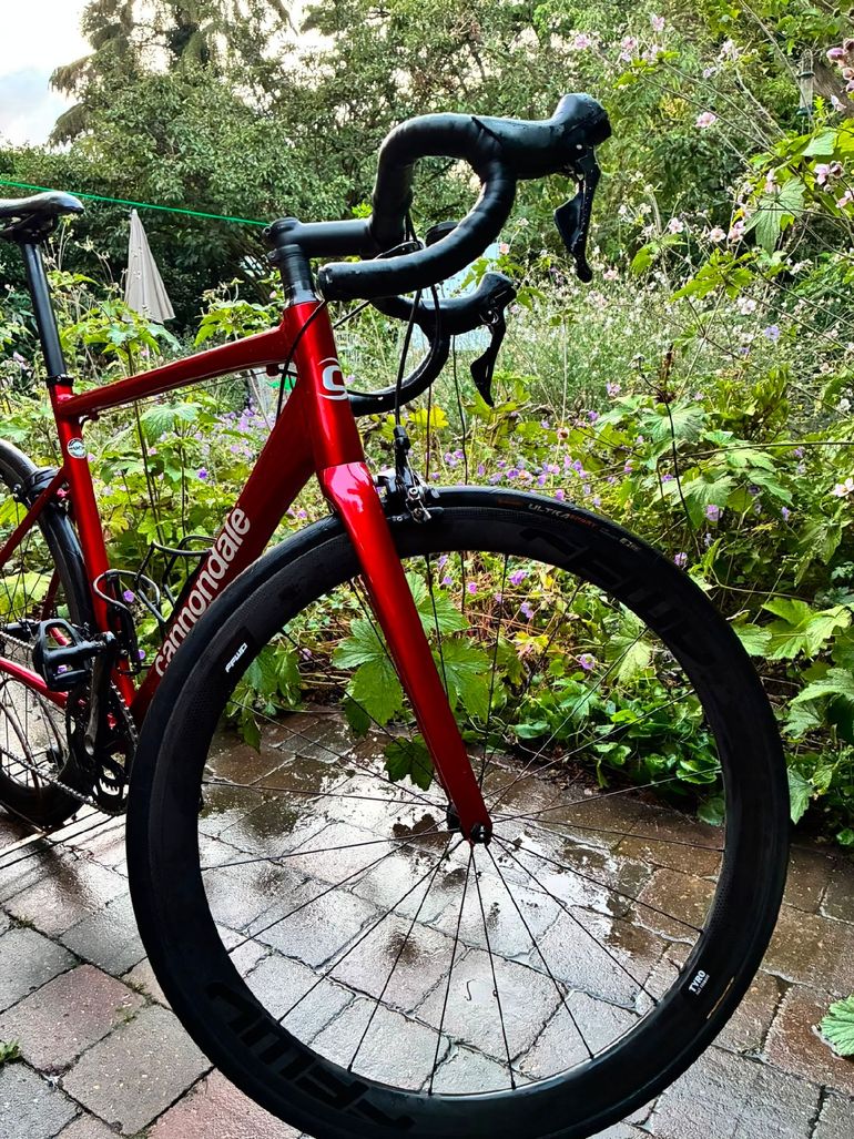 Used Cannondale CAAD Optimo 1 2022 FFWD TYRO 2.0 Carbon 45mm 2022 Road & Gravel, Red — image 2 of 7