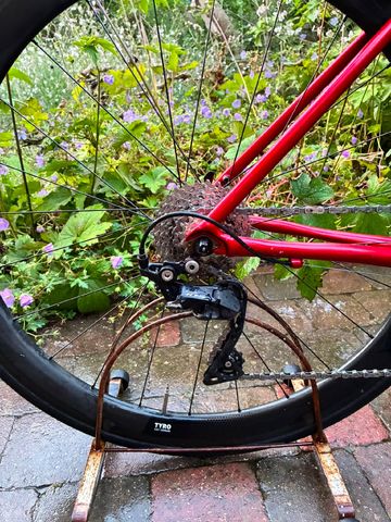 Used Cannondale CAAD Optimo 1 2022 FFWD TYRO 2.0 Carbon 45mm 2022 Road & Gravel, Red — image 3 of 7