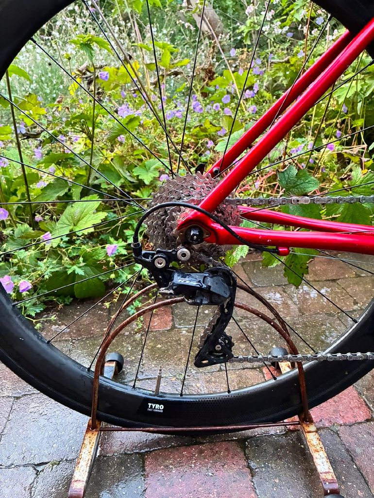 Used Cannondale CAAD Optimo 1 2022 FFWD TYRO 2.0 Carbon 45mm 2022 Road & Gravel, Red — image 3 of 7