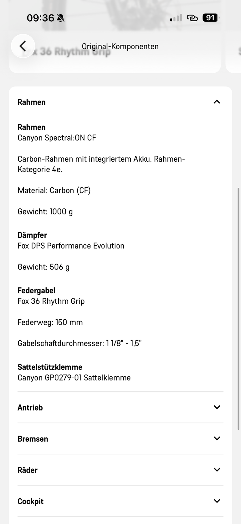 Używany Canyon Spectral:ON CF 8 2022 2022 Mountainbike — zdjęcie 5 z 10