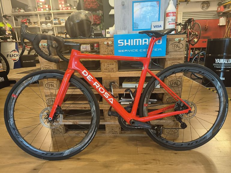 Used De Rosa Merak Campagnolo Super Record EPS 2020 Road & Gravel, Red — image 2 of 13