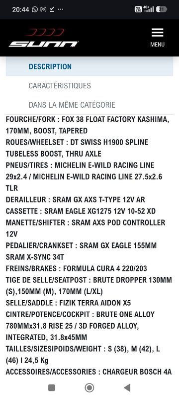 Tweedehands SUNN ONE FINEST 2026 2026 Mountainbike — afbeelding 3 van 3