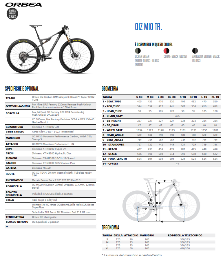 Orbea OIZ M10 2023 2023 Mountainbike usato, Verde — immagine 6 di 6