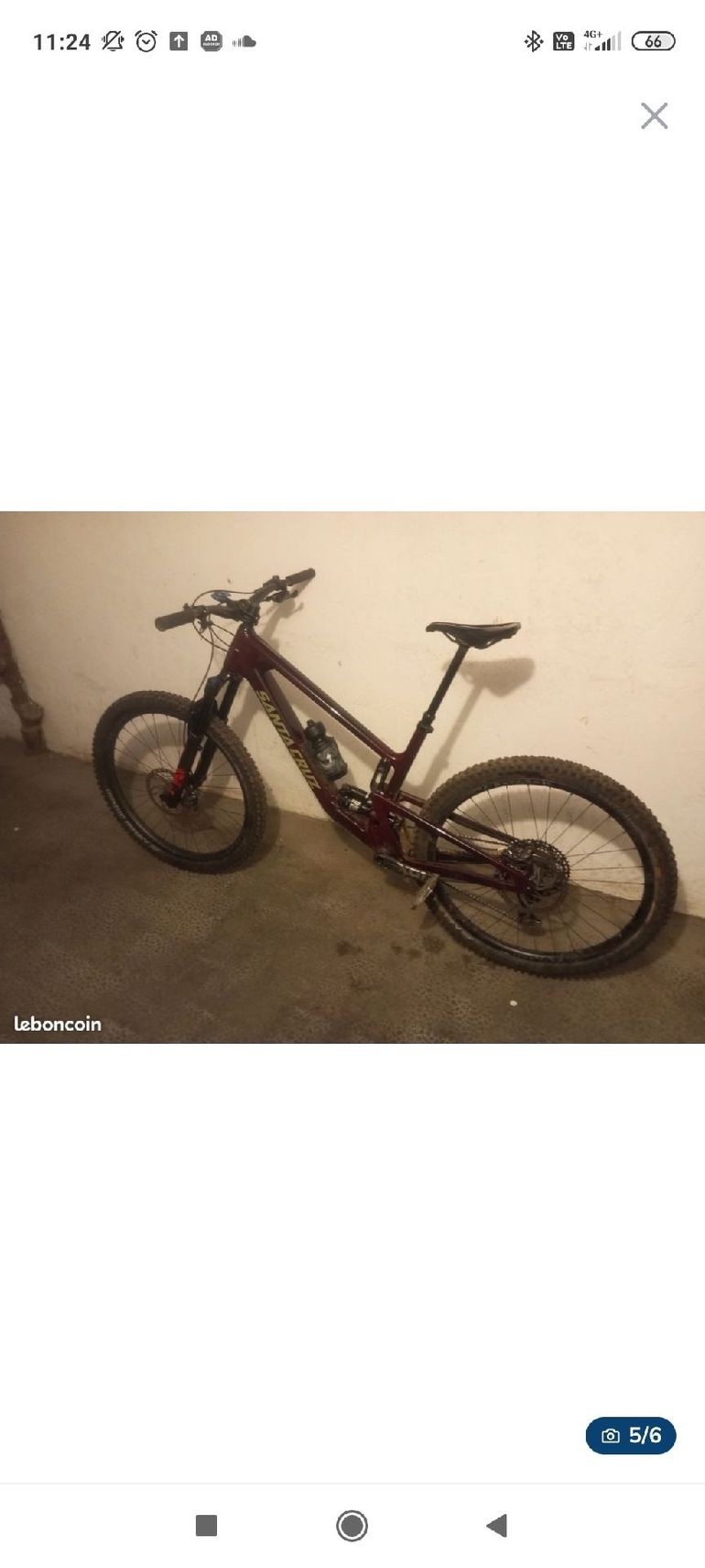 Brugt Santa Cruz HIGHTOWER R / Carbon C 2023 Frameset 2023 Mountainbike — billede 4 af 5