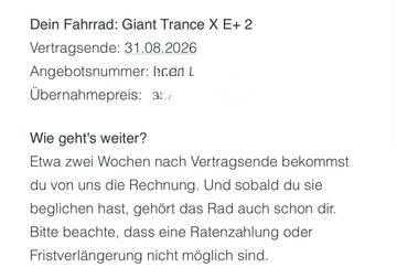 Gebrauchtes Giant Trance X E+ 2 I 750Wh I (nur 68km gefahren) 2023 Mountainbike, Blau — Bild 7 von 7