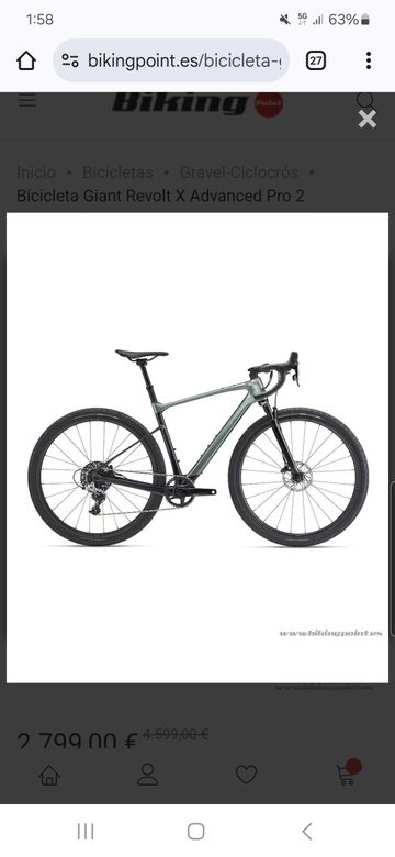 Gebrauchtes Giant Revolt X Advanced Pro 2 2023 2023 Road & Gravel, Grün — Bild 3 von 3