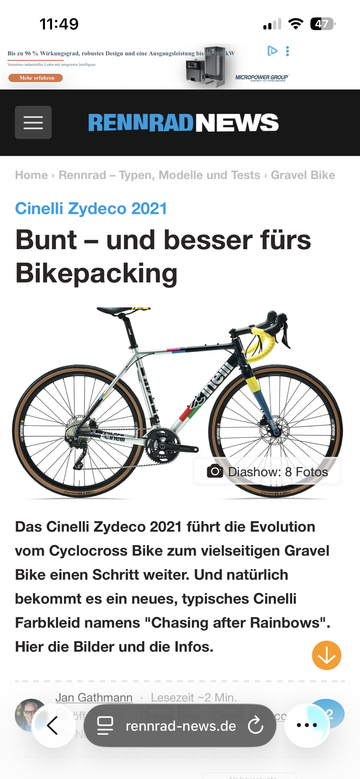 Gebrauchtes Cinelli Zydeco Shimano GRX 2021 Road & Gravel, Hellgrau — Bild 16 von 18