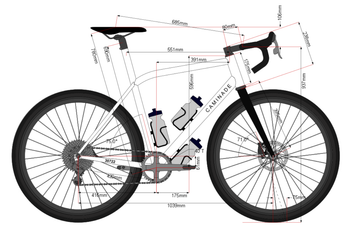 Gebrauchtes Caminade Custom Campagnolo Ekar 2022 Road & Gravel, Hellgrau — Bild 2 von 3
