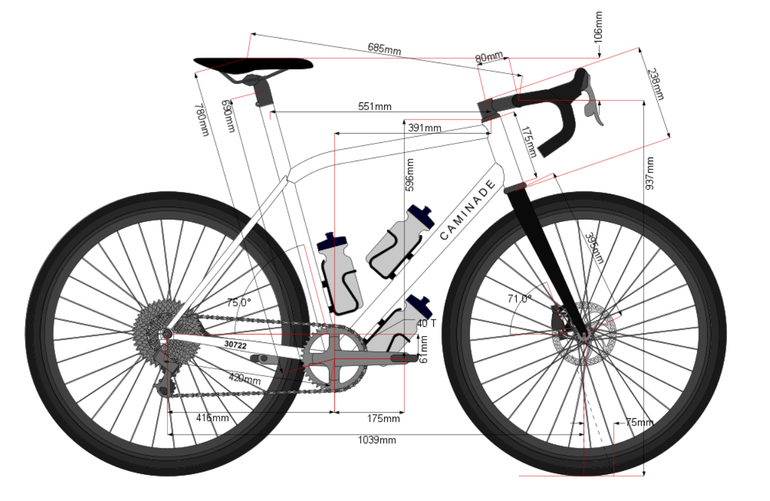 Gebrauchtes Caminade Custom Campagnolo Ekar 2022 Road & Gravel, Hellgrau — Bild 2 von 3