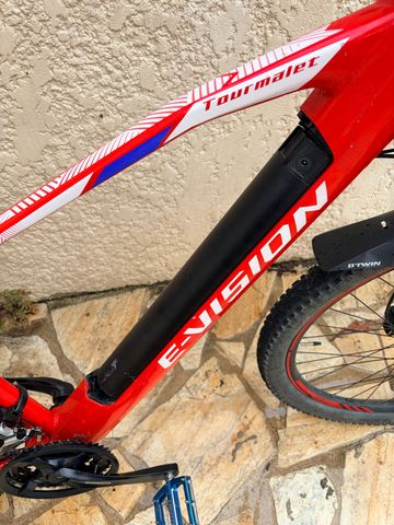 Used E-Vision VTT électrique E-Vision 27, 5” – RockShox – Bafang 250W – Shimano Altus – Hardtail 2021 Mountainbike, Red, 27.5 (650B) — image 9 of 13