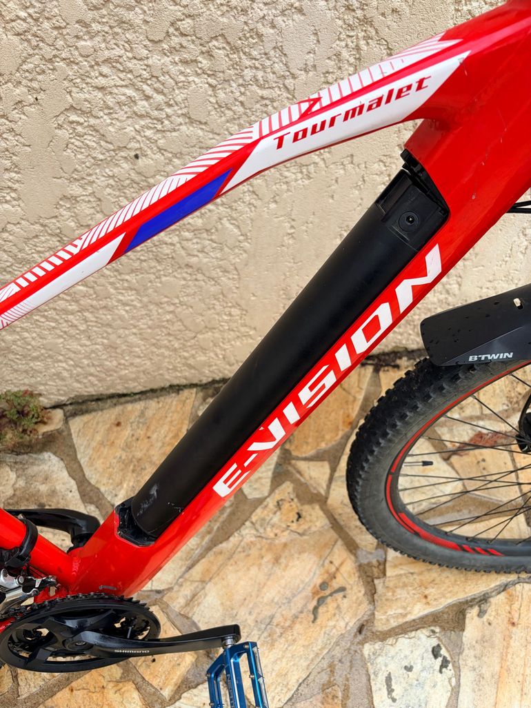 Used E-Vision VTT électrique E-Vision 27, 5” – RockShox – Bafang 250W – Shimano Altus – Hardtail 2021 Mountainbike, Red, 27.5 (650B) — image 9 of 13