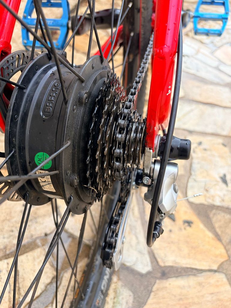 Used E-Vision VTT électrique E-Vision 27, 5” – RockShox – Bafang 250W – Shimano Altus – Hardtail 2021 Mountainbike, Red, 27.5 (650B) — image 3 of 13