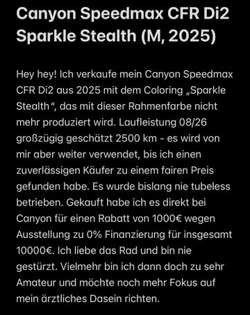 Canyon Speedmax CFR Di2 2025 2025 Road & Gravel d'occasion — image 15 sur 18