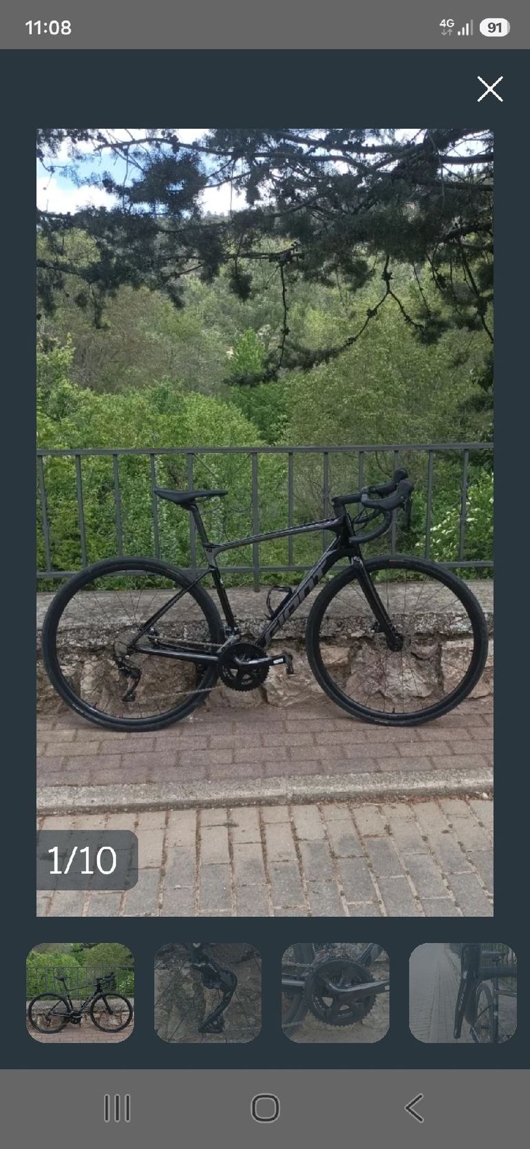 Used Giant Defy Advanced 1 2022 2022 Road & Gravel, Black — image 6 of 10
