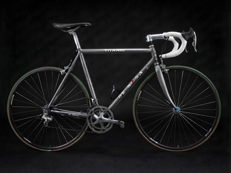 Used De Rosa Custom Campagnolo Record 1994 Road & Gravel, Light Gray — image 2 of 6