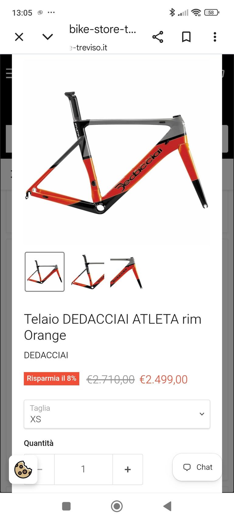 Used Dedacciai Atleta 2020 Road & Gravel, Orange — image 5 of 8