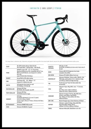 Gebrauchtes Bianchi Infinito 105 2024 2024 Road & Gravel, Blau — Bild 10 von 10