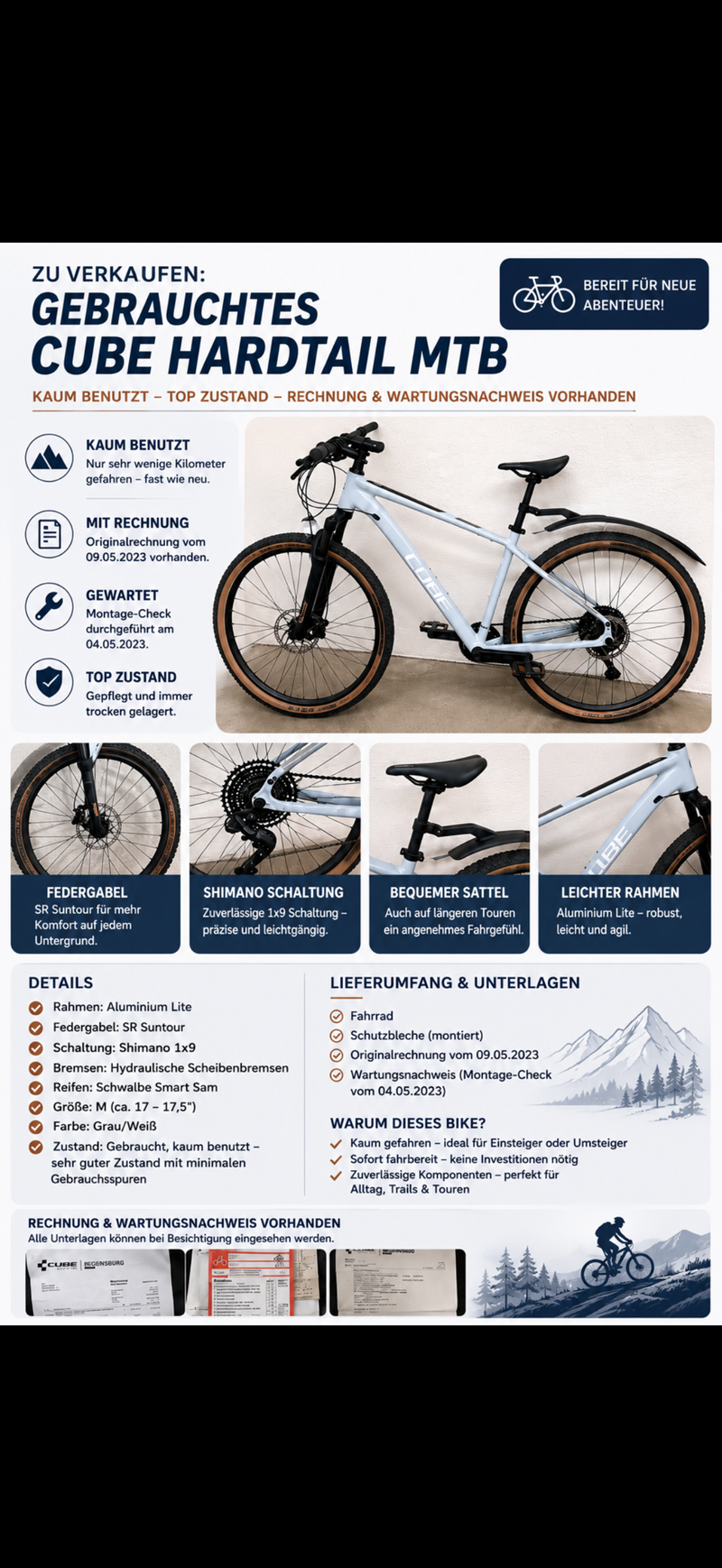 Used CUBE Acid 29” Mountainbike Custom Shimano XTR 2023 MTB