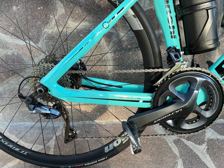 Gebrauchtes Bianchi Aria e-Road 2018 2018 Road & Gravel, Blau — Bild 3 von 4
