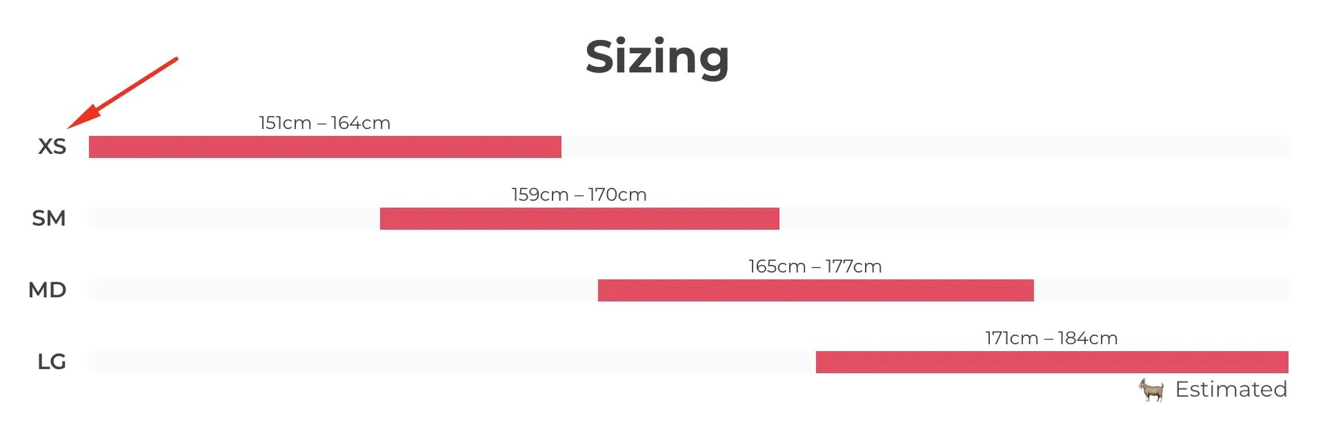 Liv langma size online chart