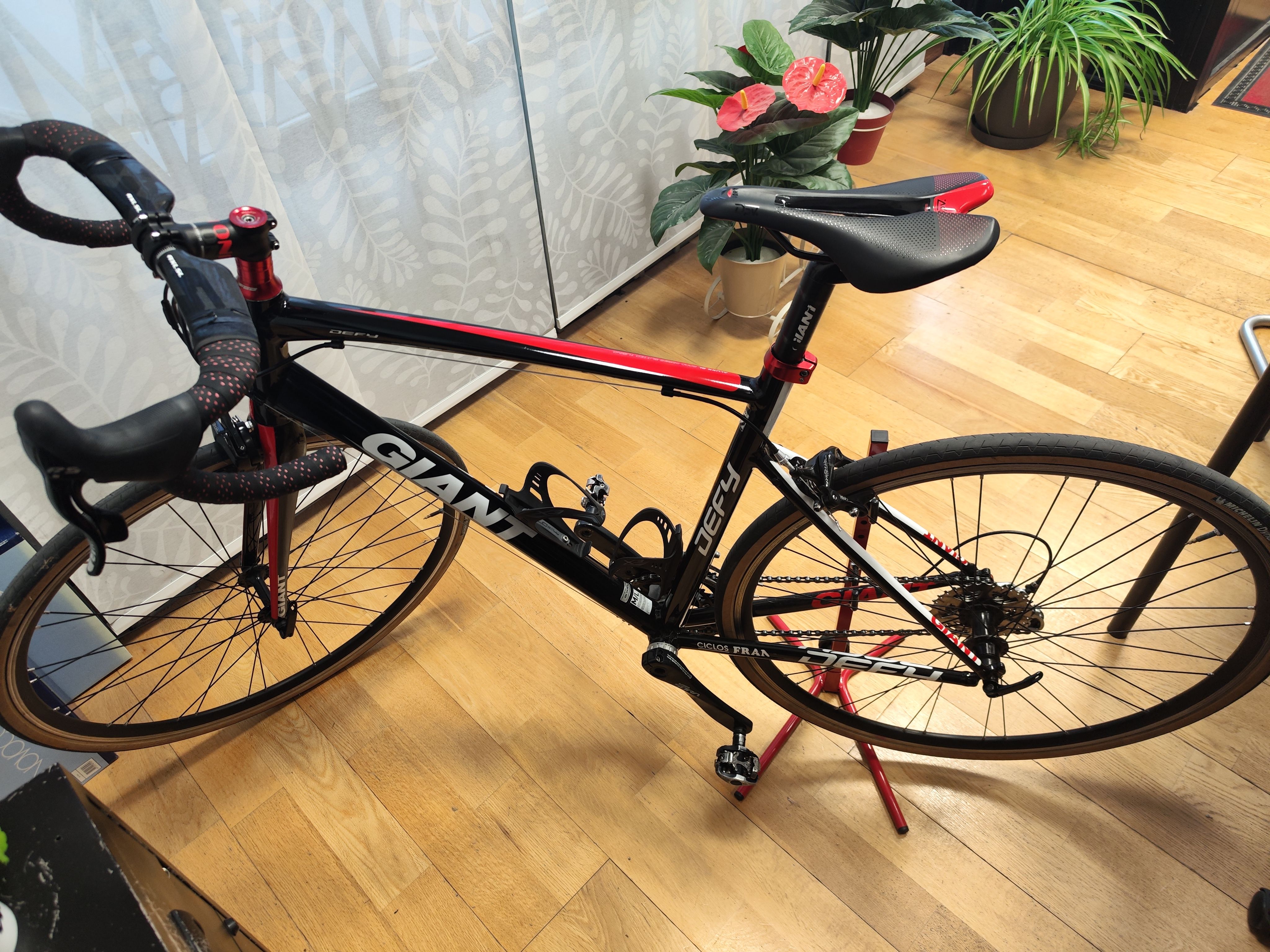 Giant defy red discount black