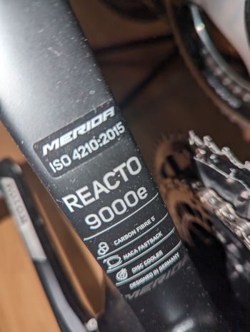 Used Merida REACTO 9000-E 2018 Road & Gravel, Black — image 4 of 7