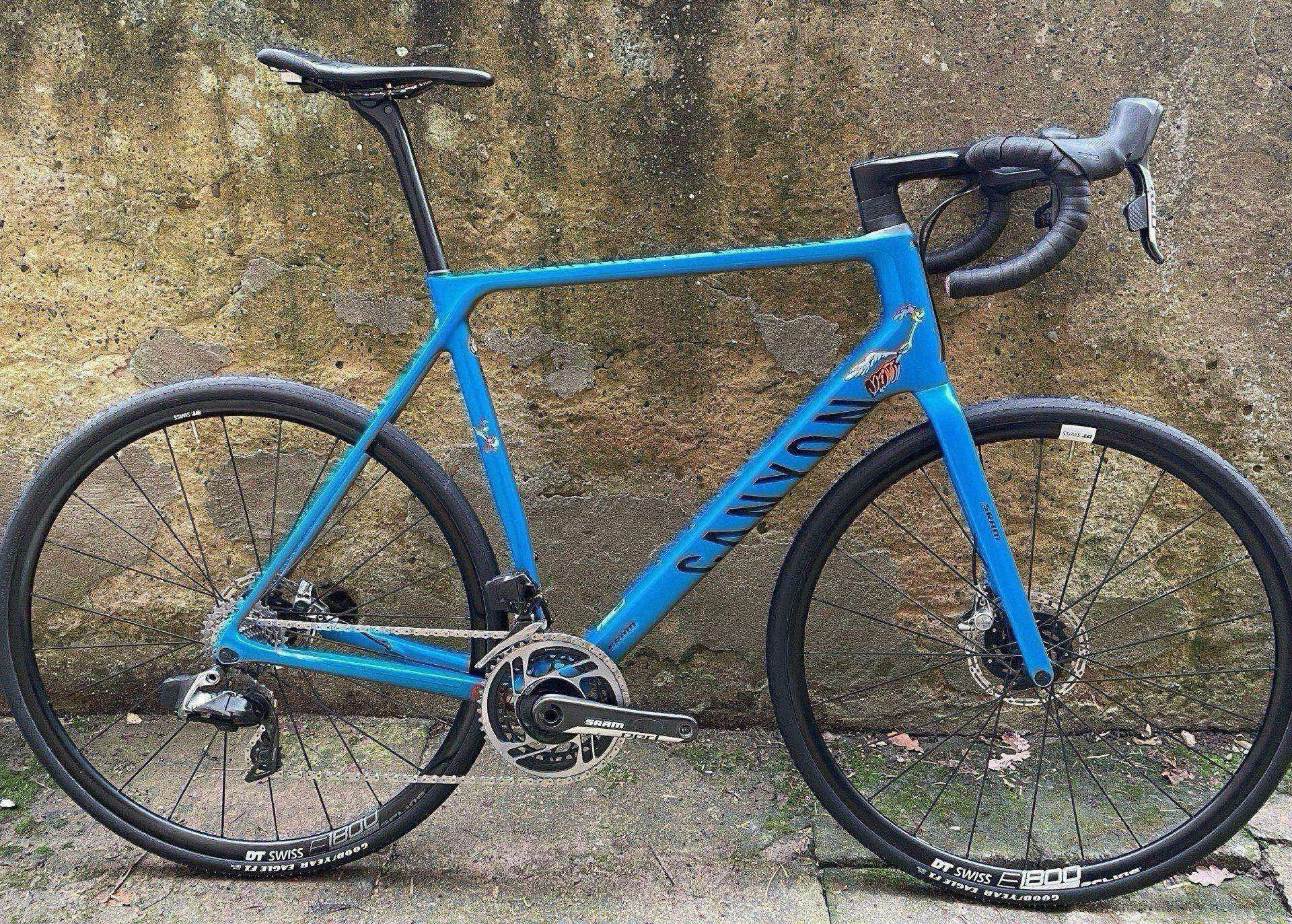 Canyon blue online bike