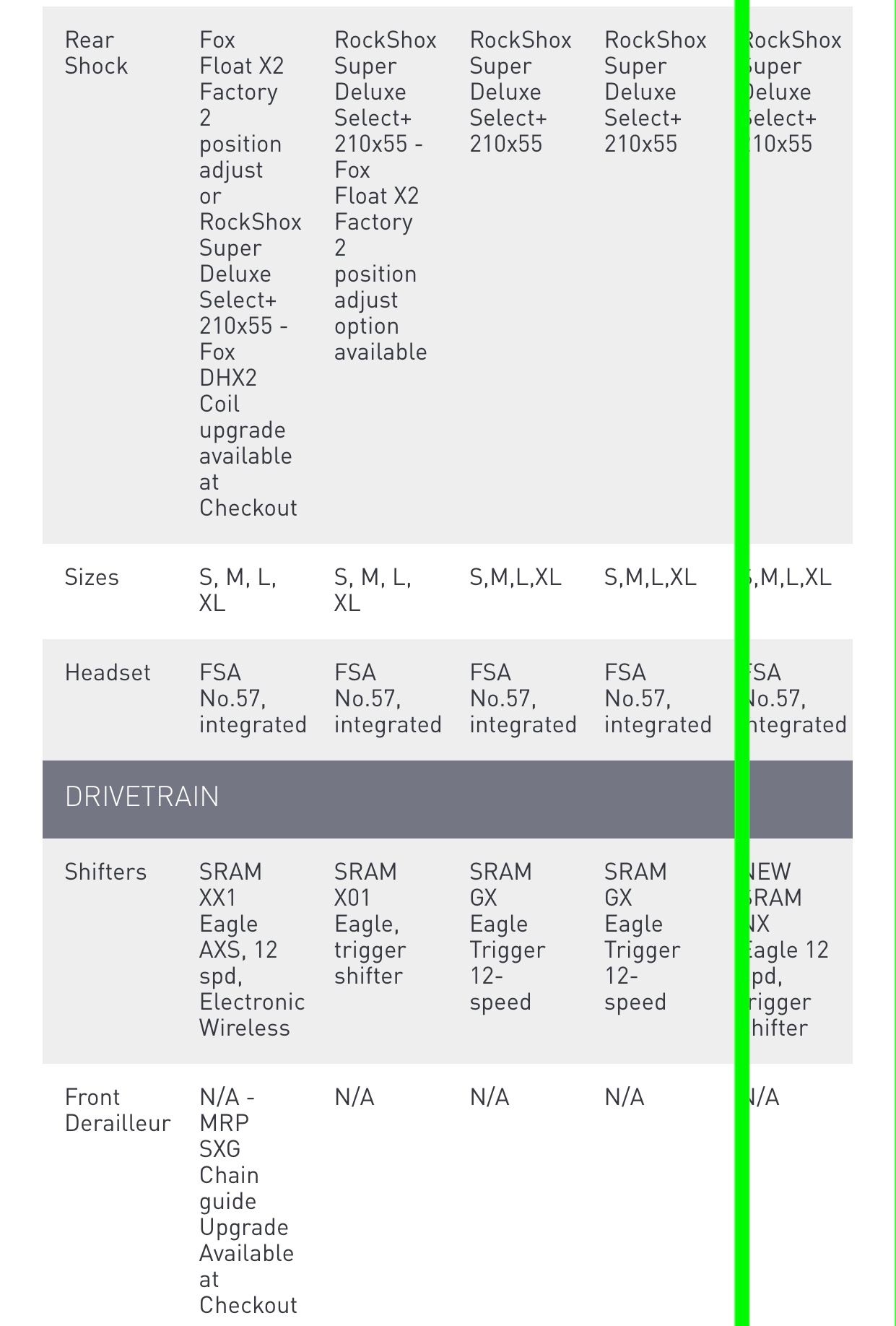 Fezzari deals size chart