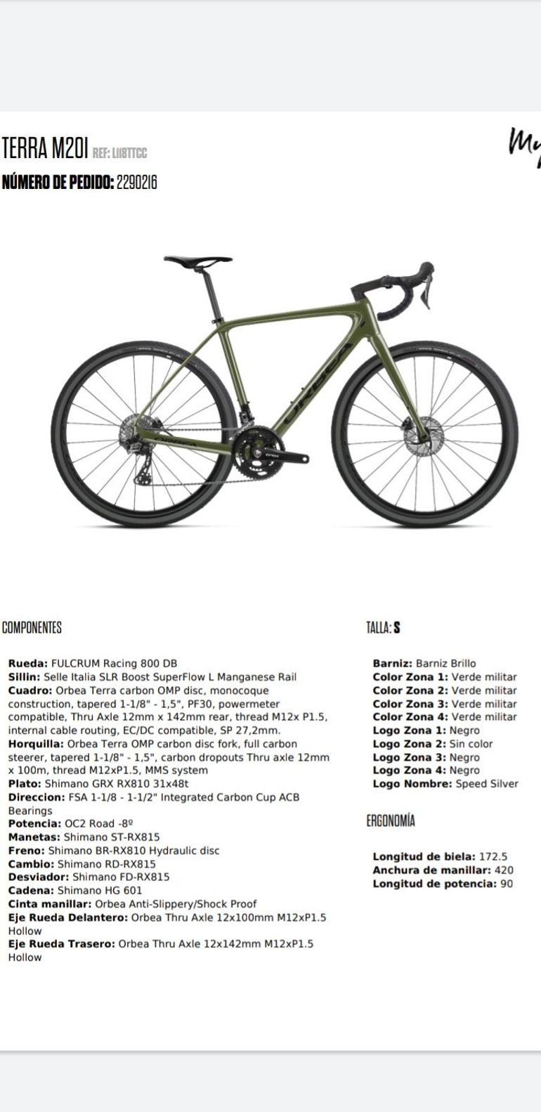 Orbea talla 2024 s