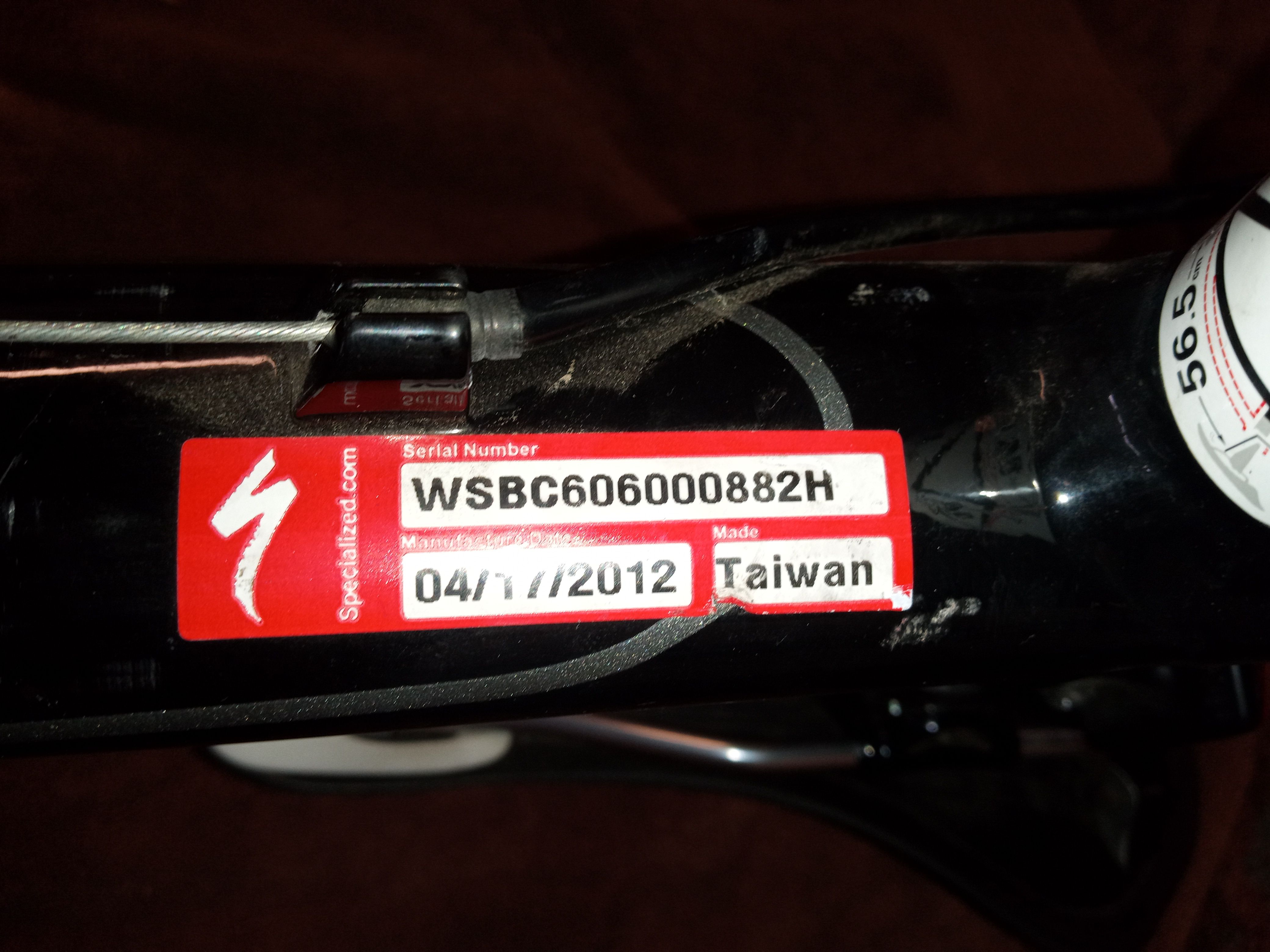 Specialized bike serial store number