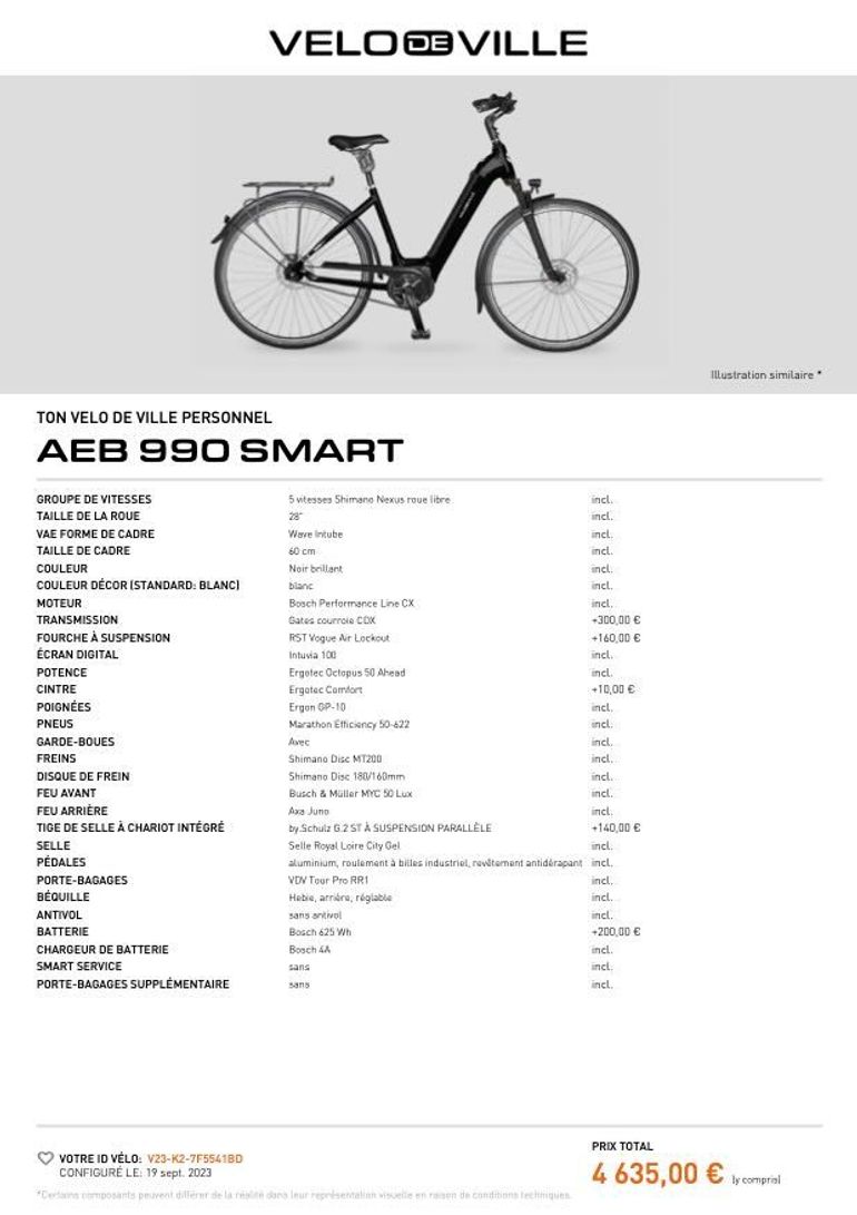 Velo de Ville AEB 990 SMART 28