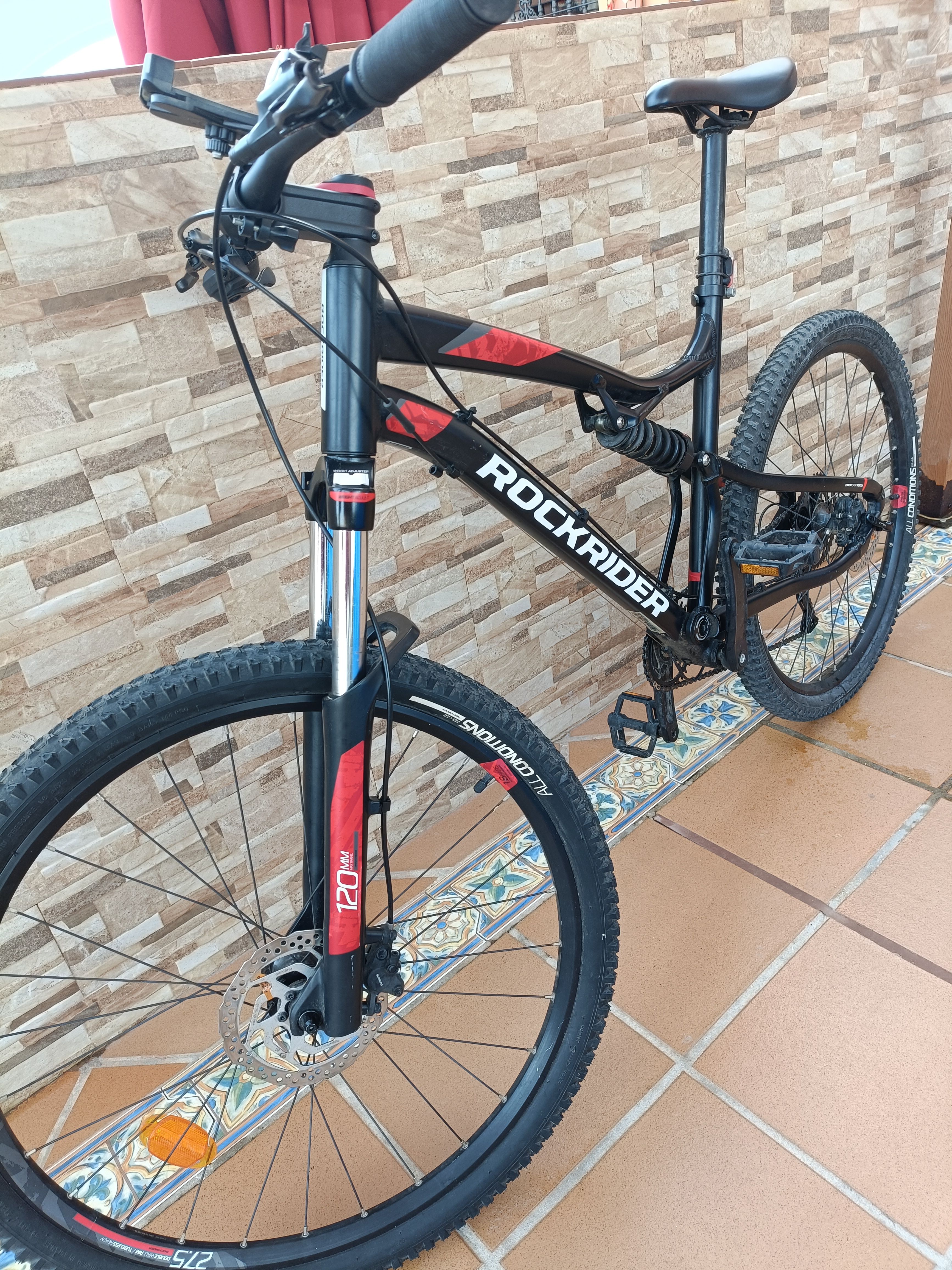 Bike rockrider best sale full suspension