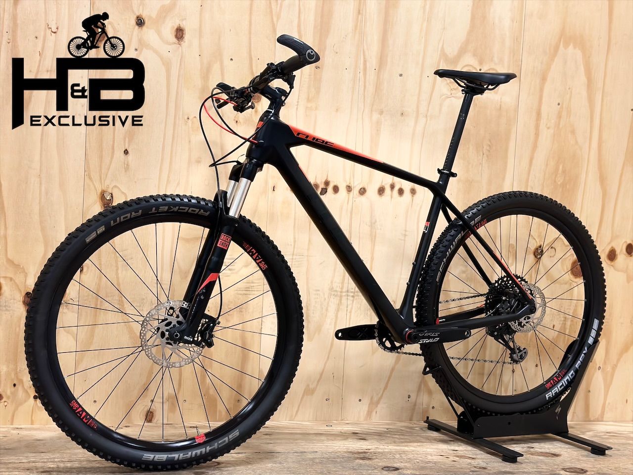 Cube mountain bike discount black and red