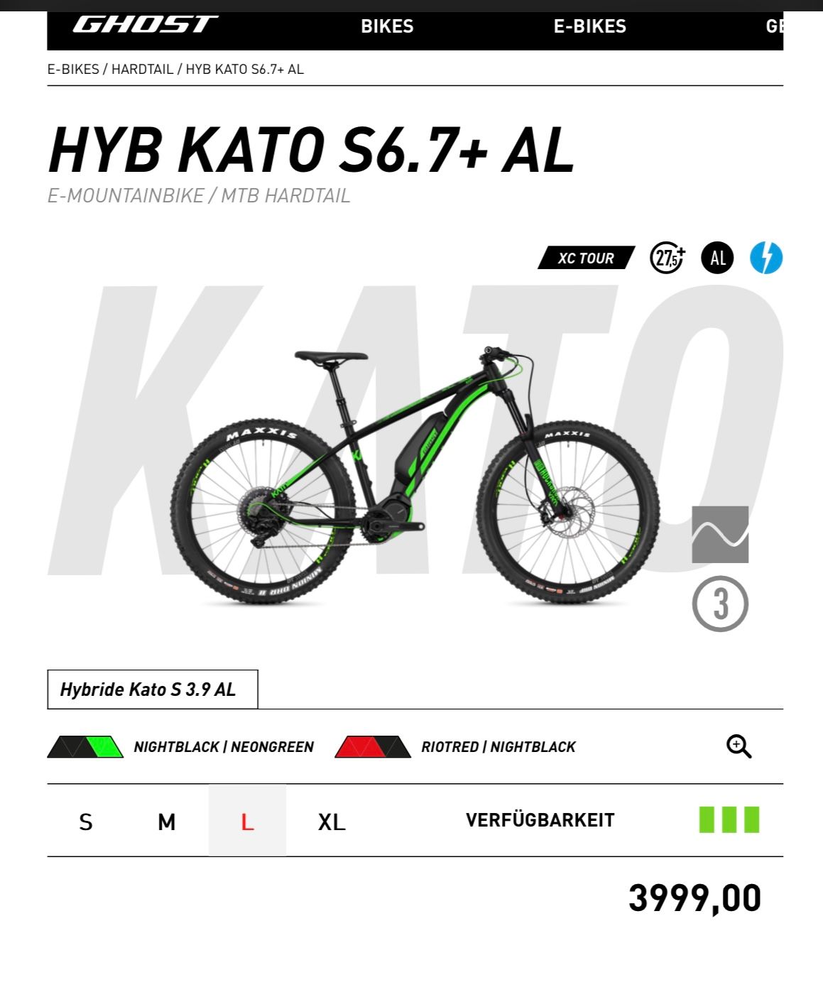 Ghost bike hot sale size guide