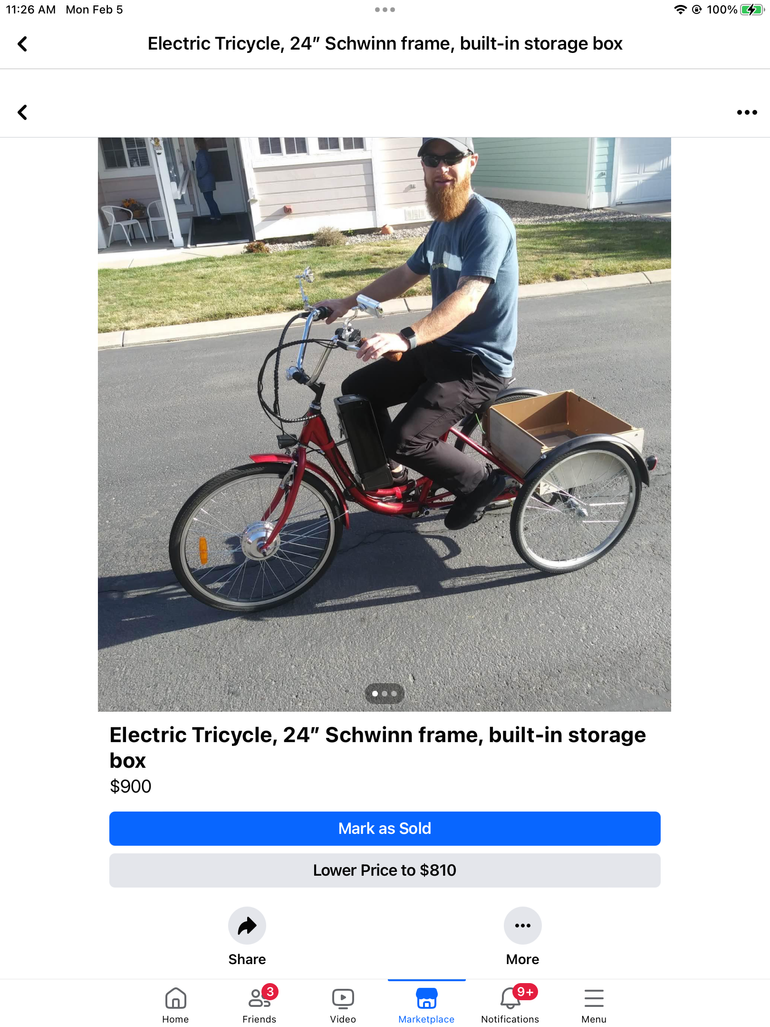 Schwinn Electric Tricycle used in L buycycle