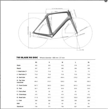 Used Look 795 Blade RS Disc Proteam Frameset Frameset 2023 Road & Gravel, White — image 6 of 6