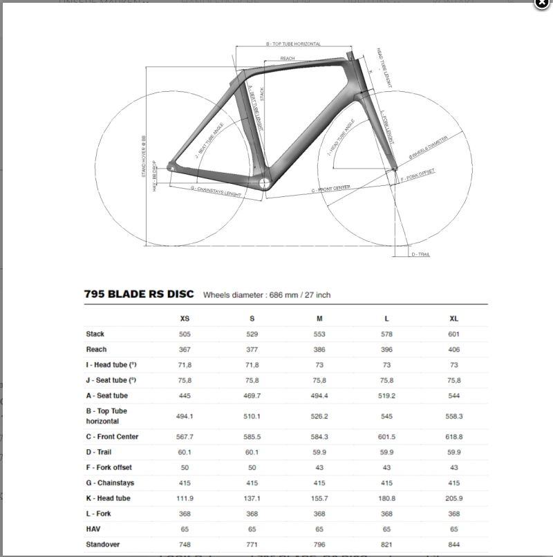 Used Look 795 Blade RS Disc Proteam Frameset Frameset 2023 Road & Gravel, White — image 6 of 6