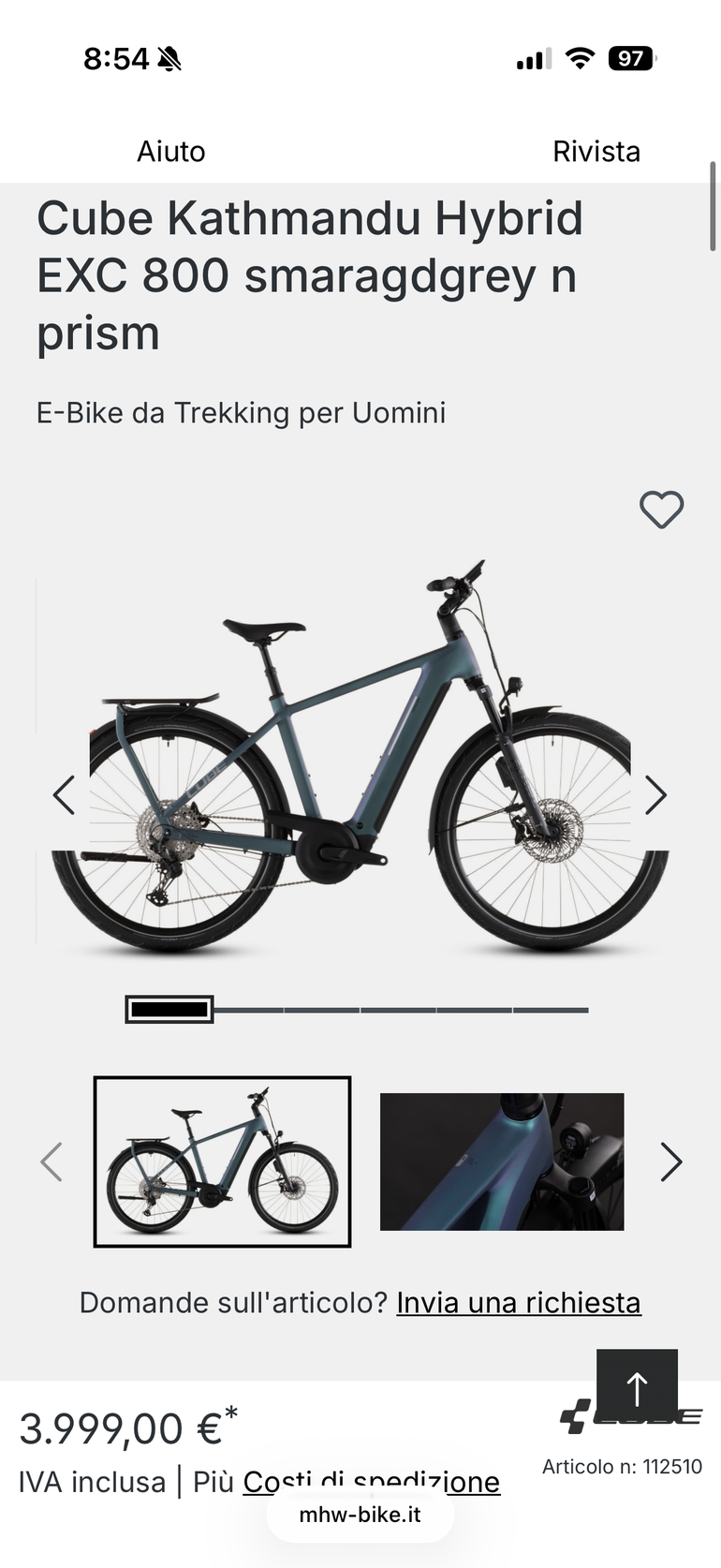 Tweedehands CUBE Kathmandu Shimano Deore XT 2026 Urban — afbeelding 8 van 10