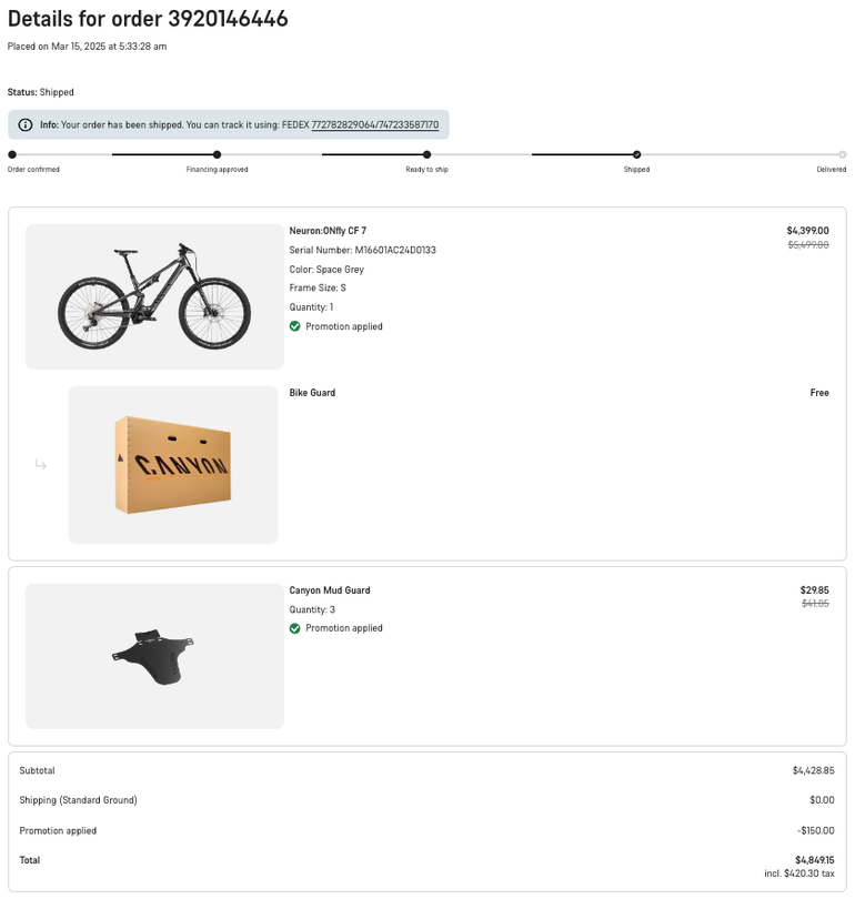 Used Canyon Neuron:ONfly CF 7 2025 2025 Mountainbike, Light Gray, 29 — image 18 of 18
