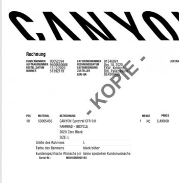 Used Canyon Spectral CFR 9.0 SL 2020 Mountainbike — image 7 of 9