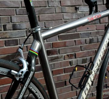 Used Litespeed SIENA TITANIUM Titan-Rennrad/Campagnolo RECORD/MAVIC KSYRIUM ES/TOP! 2016 Road & Gravel, Light Gray — image 7 of 17